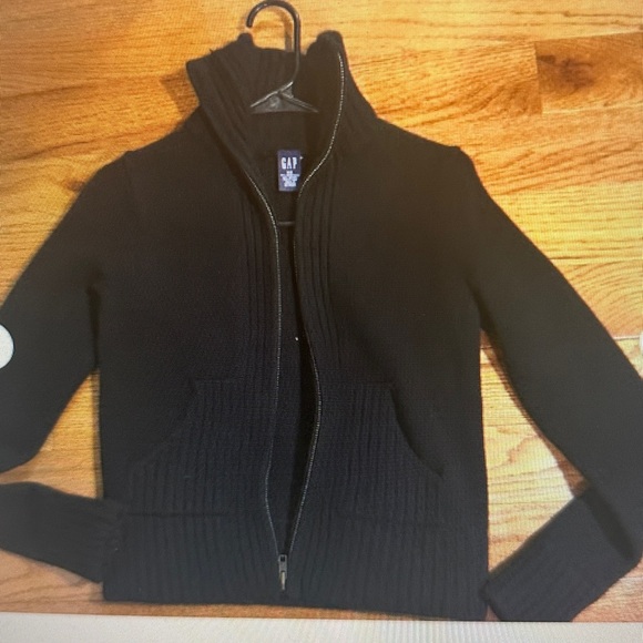 GAP Classic Black Knit Jacket xs - Picture 1 of 3